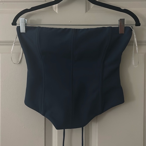 White Fox Boutique Let It Go Strapless Bustier Petrol - Picture 2 of 7